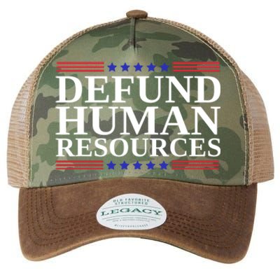 Defund Human Resources Funny Legacy Tie Dye Trucker Hat