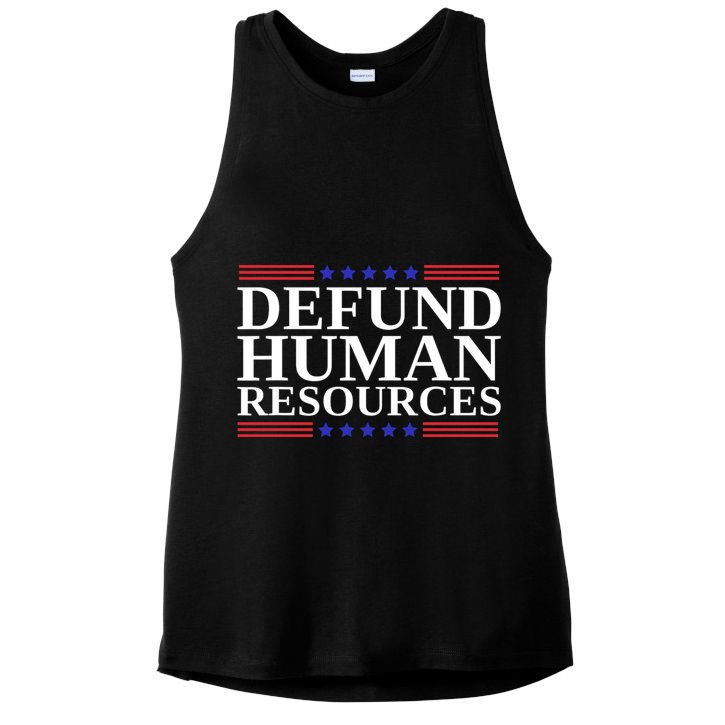 Defund Human Resources Funny Ladies PosiCharge Tri-Blend Wicking Tank