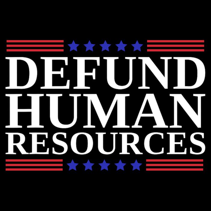 Defund Human Resources Funny Cropped Pullover Crew