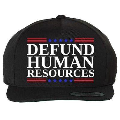 Defund Human Resources Funny Wool Snapback Cap