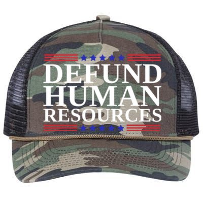 Defund Human Resources Funny Retro Rope Trucker Hat Cap