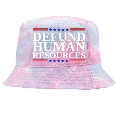 Defund Human Resources Funny Tie-Dyed Bucket Hat