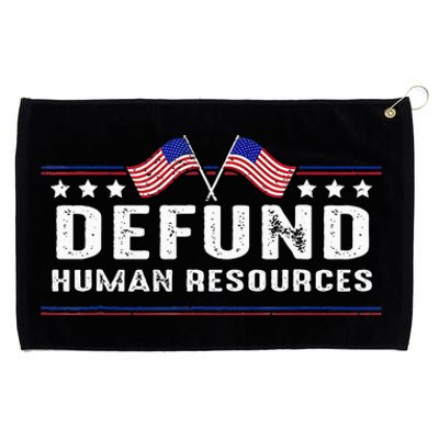 Defund Human Resources American Flag Grommeted Golf Towel