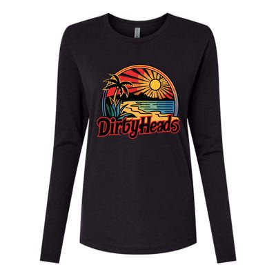 Dirty Heads Retro Beach Womens Cotton Relaxed Long Sleeve T-Shirt