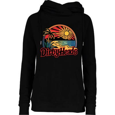 Dirty Heads Retro Beach Womens Funnel Neck Pullover Hood