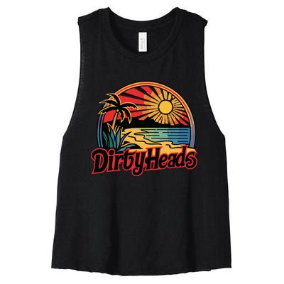 Dirty Heads Retro Beach Women's Racerback Cropped Tank