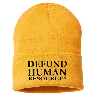 Defund Human Resources Sustainable Knit Beanie