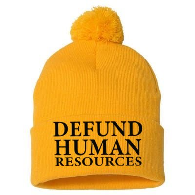 Defund Human Resources Pom Pom 12in Knit Beanie