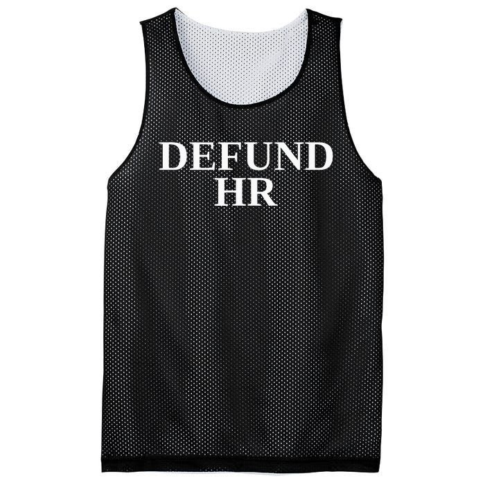 Defund Human Resources Mesh Reversible Basketball Jersey Tank