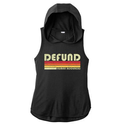 Defund Human Resources Ladies PosiCharge Tri-Blend Wicking Draft Hoodie Tank