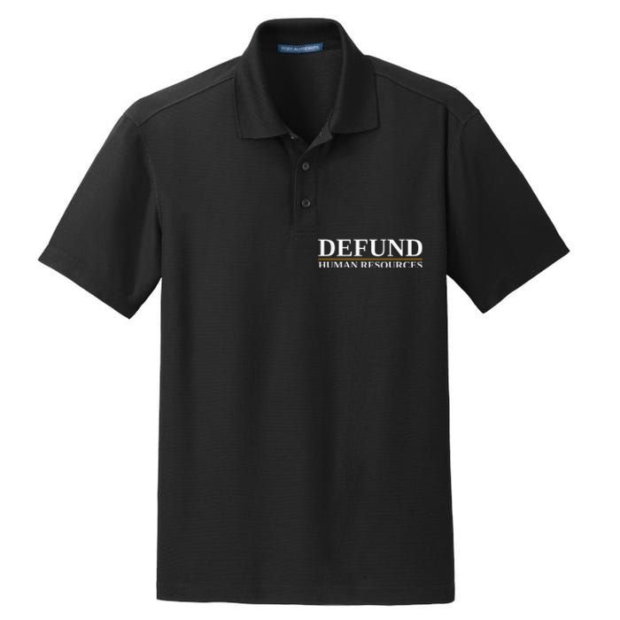 Defund Human Resources Dry Zone Grid Polo