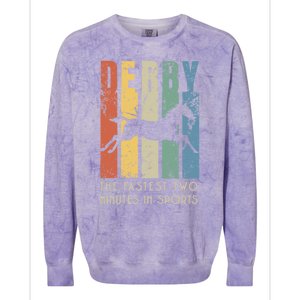 Derby Horse Racing In Kentucky Gift Horse Race Party Great Gift Colorblast Crewneck Sweatshirt