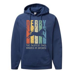 Derby Horse Racing In Kentucky Gift Horse Race Party Great Gift Performance Fleece Hoodie