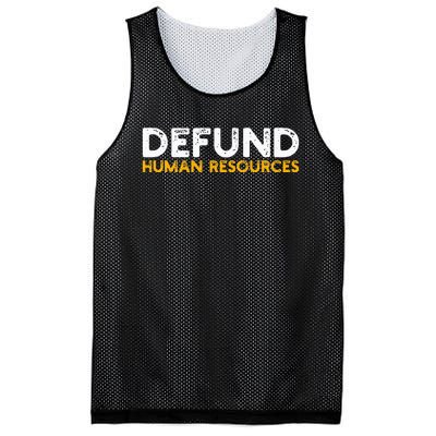 Defund Human Resources Mesh Reversible Basketball Jersey Tank