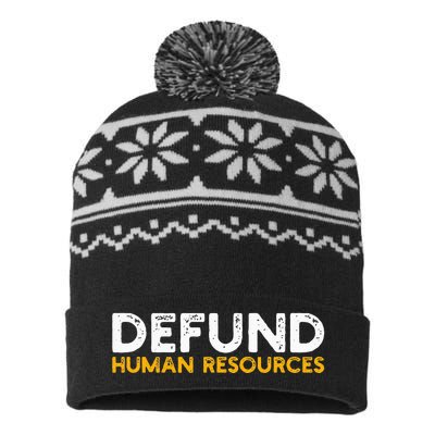 Defund Human Resources USA-Made Snowflake Beanie