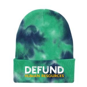 Defund Human Resources Tie Dye 12in Knit Beanie