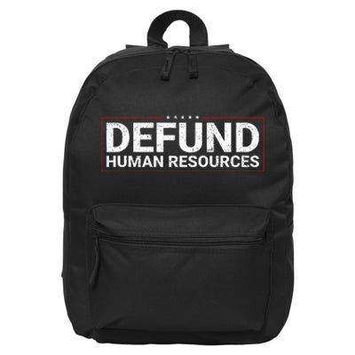 Defund Human Resources 16 in Basic Backpack