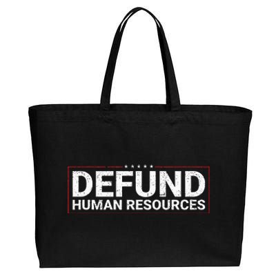 Defund Human Resources Cotton Canvas Jumbo Tote