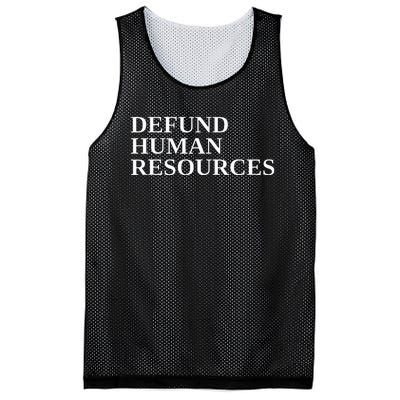 Defund Human Resources Mesh Reversible Basketball Jersey Tank