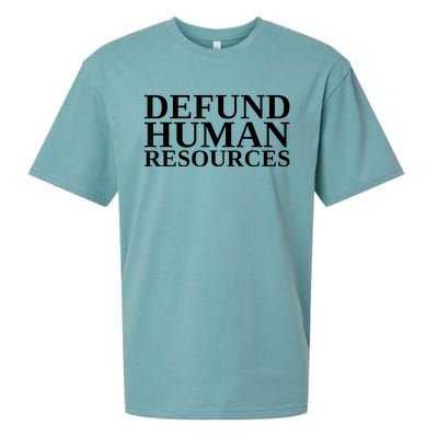 Defund Human Resources Funny Sueded Cloud Jersey T-Shirt