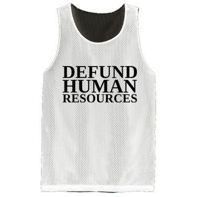 Defund Human Resources Funny Mesh Reversible Basketball Jersey Tank