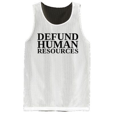 Defund Human Resources Funny Mesh Reversible Basketball Jersey Tank