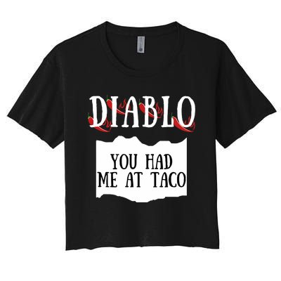 Diablo Hot Sauce Packet Group Costume Women's Crop Top Tee