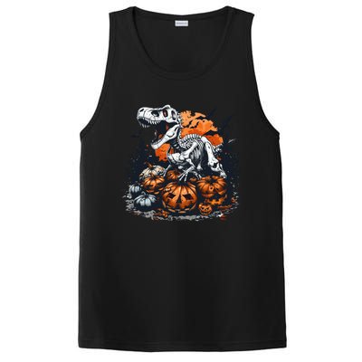 Dinosaur Halloween Skeleton Trex Meaningful Gift PosiCharge Competitor Tank