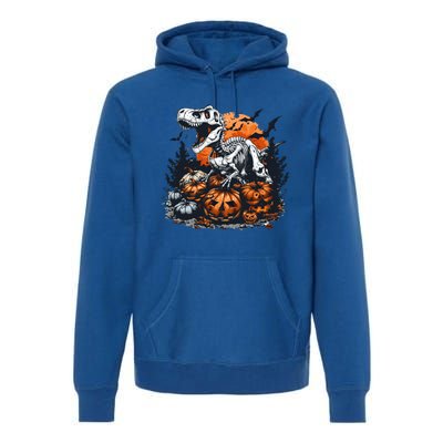 Dinosaur Halloween Skeleton Trex Meaningful Gift Premium Hoodie