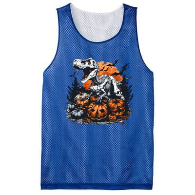 Dinosaur Halloween Skeleton Trex Meaningful Gift Mesh Reversible Basketball Jersey Tank