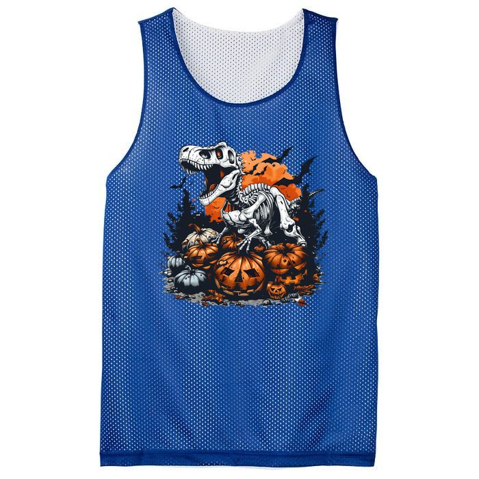 Dinosaur Halloween Skeleton Trex Meaningful Gift Mesh Reversible Basketball Jersey Tank