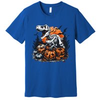 Dinosaur Halloween Skeleton Trex Meaningful Gift Premium T-Shirt