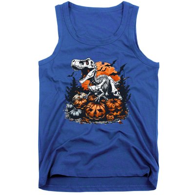 Dinosaur Halloween Skeleton Trex Meaningful Gift Tank Top