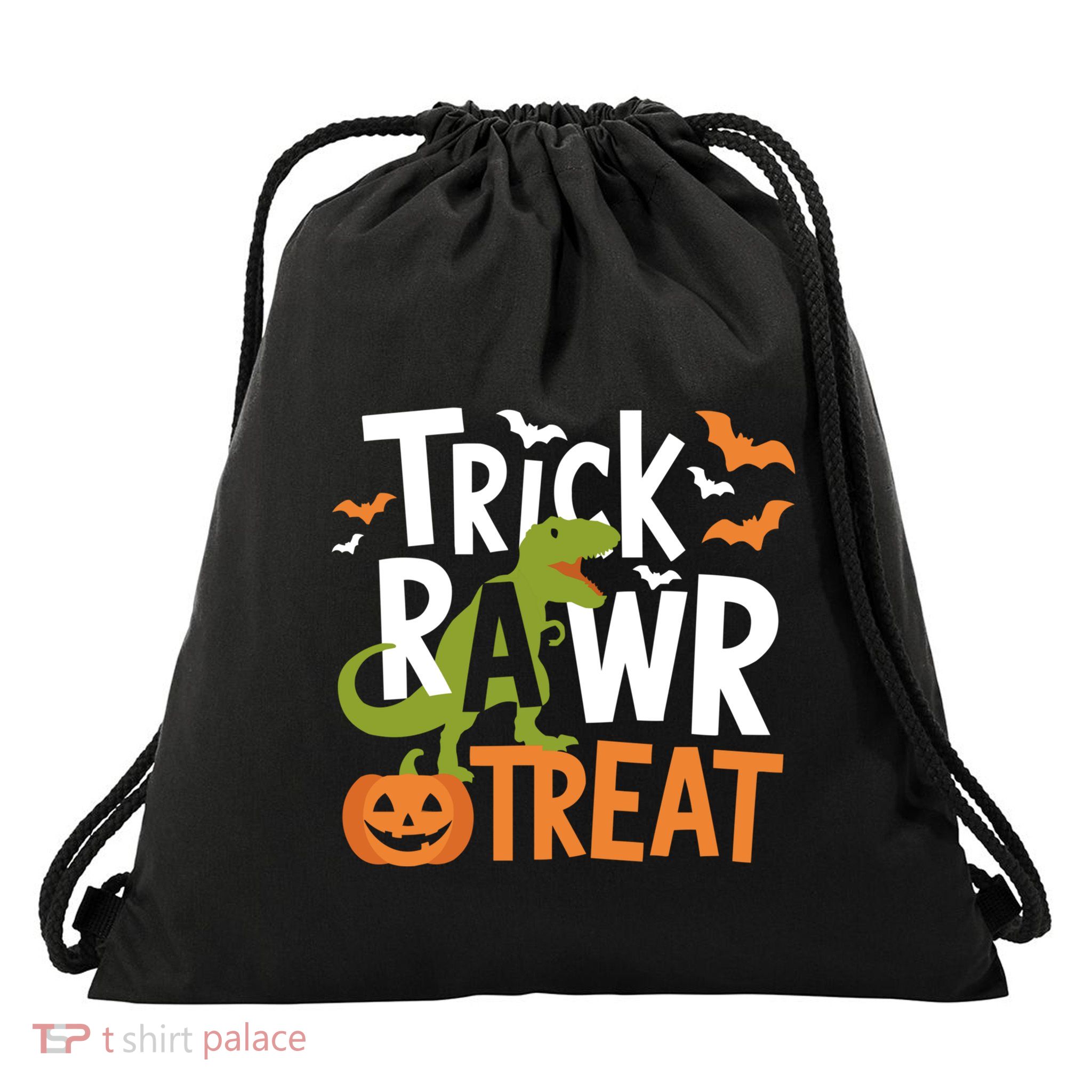 Dinosaur Halloween Spooky Dino Lover Scary Trick Or Treat Gift Drawstring Bag