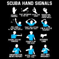 Diver Hand Sign Funny Scuba Hand Signals Backpack