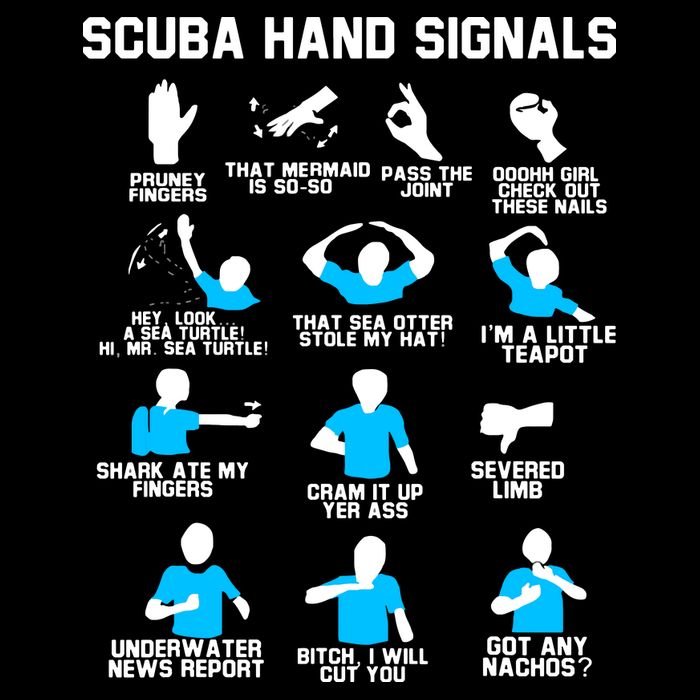 Diver Hand Sign Funny Scuba Hand Signals Backpack