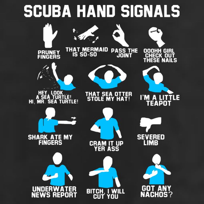 Diver Hand Sign Funny Scuba Hand Signals Adult Drive Performance Visor
