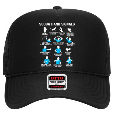 Diver Hand Sign Funny Scuba Hand Signals Trucker Hat