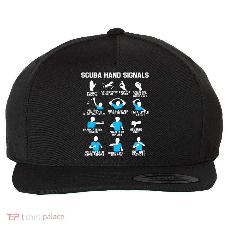 Diver Hand Sign Funny Scuba Hand Signals Wool Snapback Cap