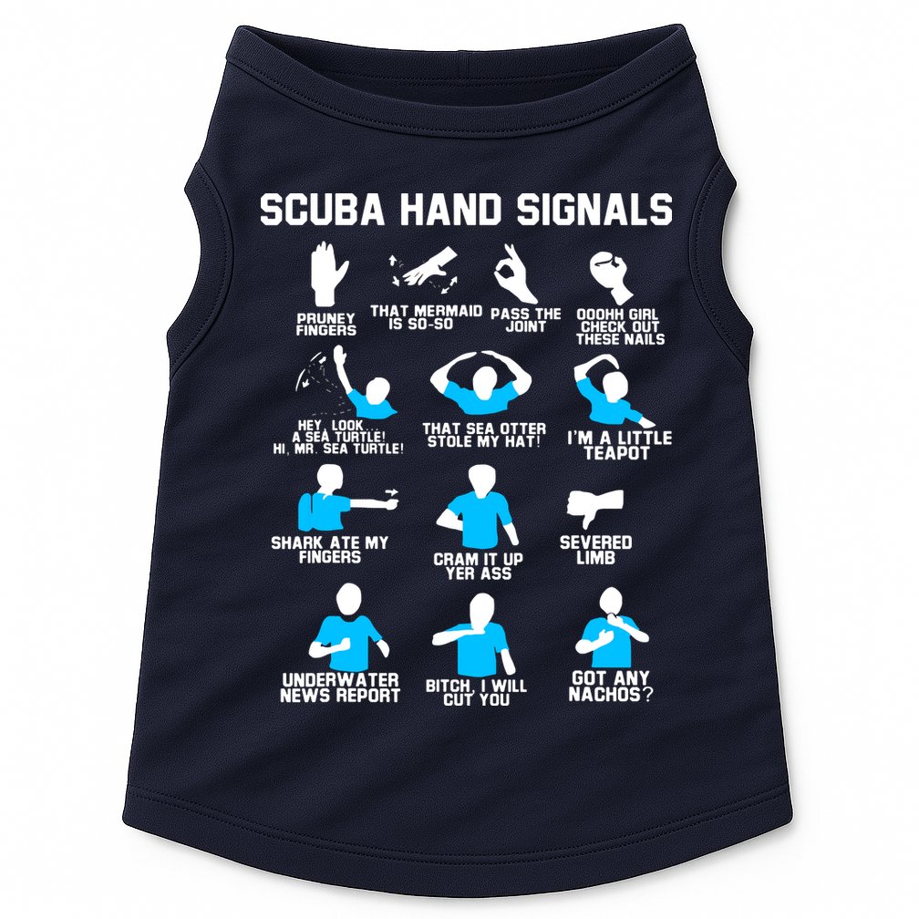 Diver Hand Sign Funny Scuba Hand Signals Doggie Tank