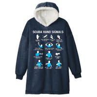 Diver Hand Sign Funny Scuba Hand Signals Hooded Wearable Blanket