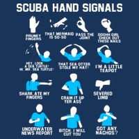 Diver Hand Sign Funny Scuba Hand Signals Button