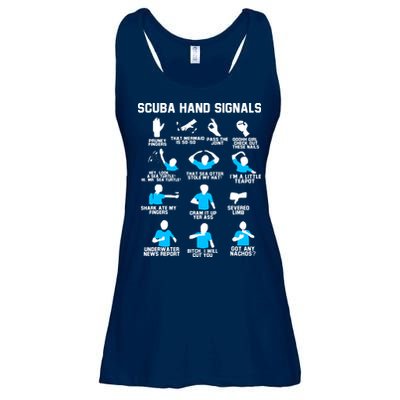 Diver Hand Sign Funny Scuba Hand Signals Ladies Essential Flowy Tank
