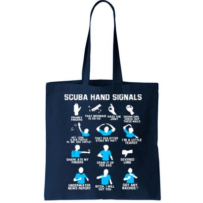 Diver Hand Sign Funny Scuba Hand Signals Bag