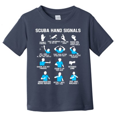 Diver Hand Sign Funny Scuba Hand Signals Toddler T-Shirt