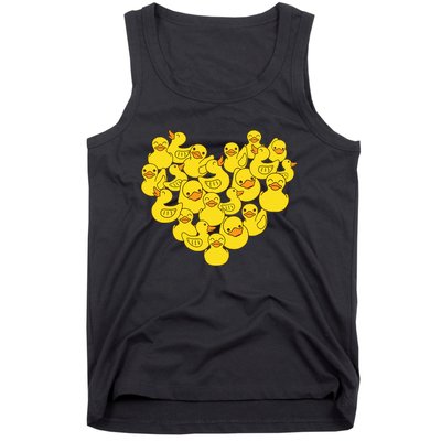 Duck Heart Symbol Love Duck Lover Tank Top