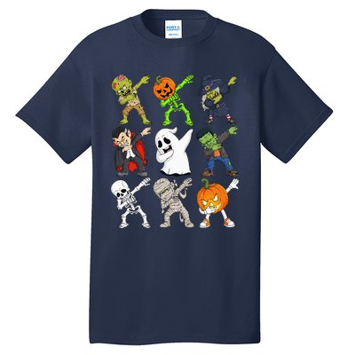 Dabbing Halloween Skeleton Zombie Scary Pumpkin Vampire Tall T-Shirt