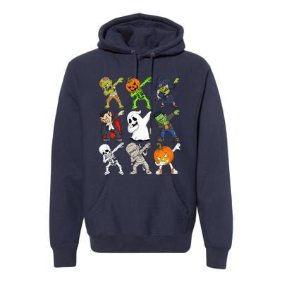 Dabbing Halloween Skeleton Zombie Scary Pumpkin Vampire Premium Hoodie