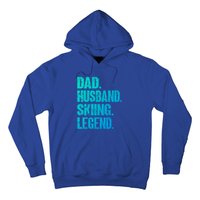 Dad Husband Skiing Legend Snow Sport Funny Dad Ski Skiing Cool Gift Hoodie