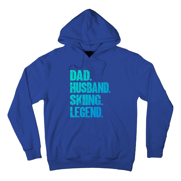 Dad Husband Skiing Legend Snow Sport Funny Dad Ski Skiing Cool Gift Hoodie